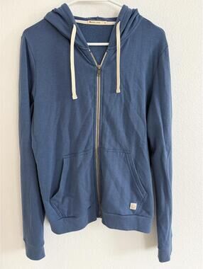 Marine Layer Afternoon Full Zip Hoodie Sz M Blue Athleisure Loungewear